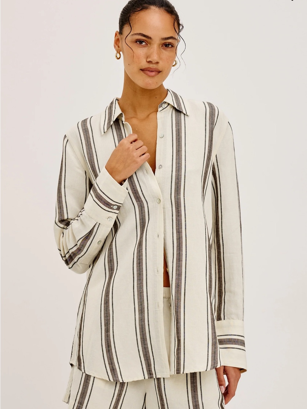 Rails linen striped shirt